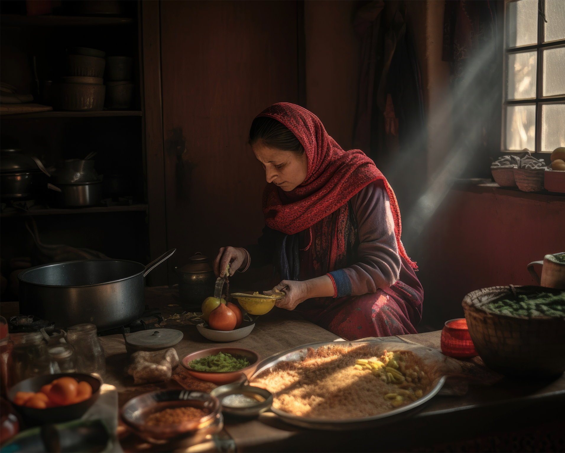 Cooking scene