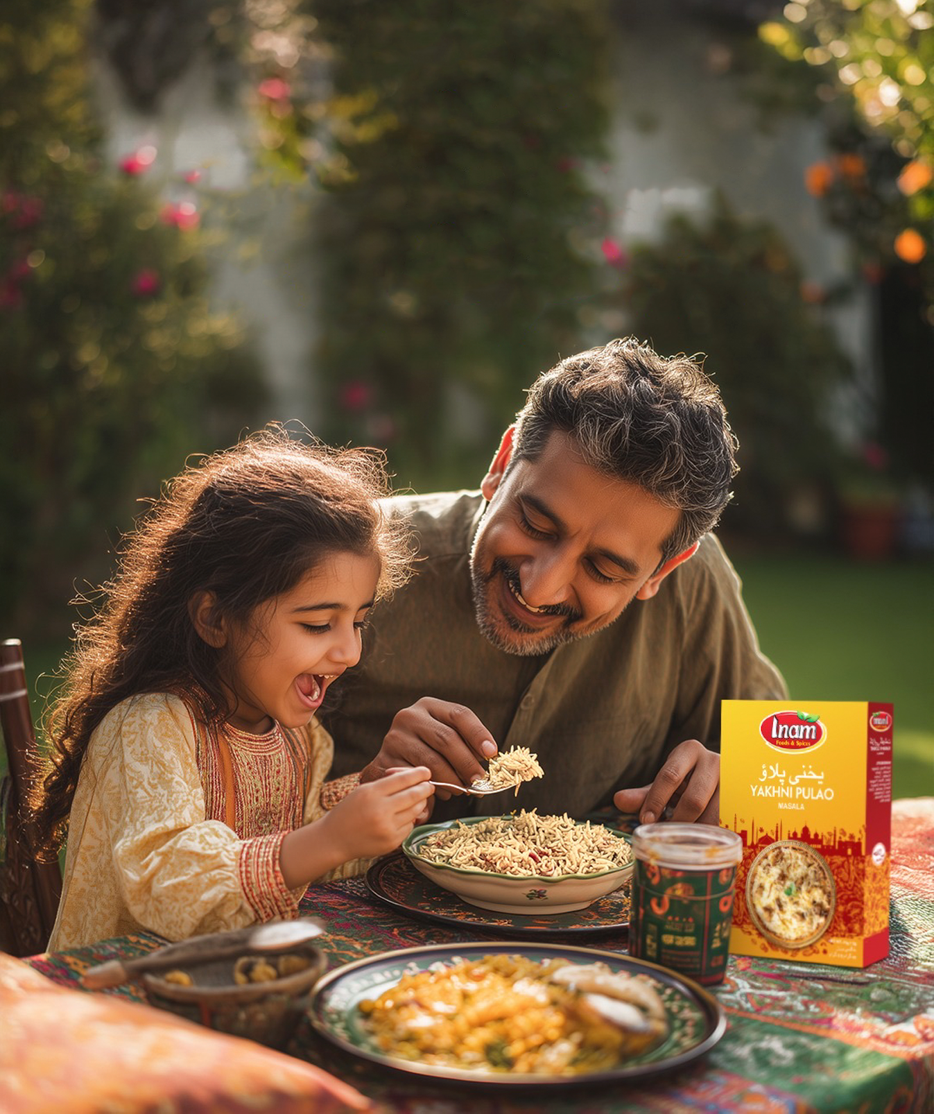 Family eating